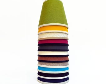 Handmade Clip-On Lampshade: 5.5'' Mini Shade with Cream Trim