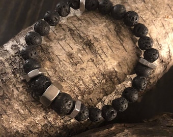 Powerful Lava Stone Protection Bracelet. This bracelet will protect anyone from negativity and low vibrations. Lava stone witchy jewelry