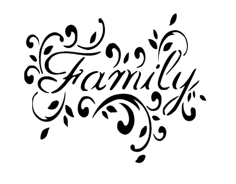 Family Stencil 8x11 | Etsy