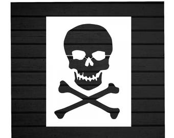 Custom Stencils - Skull and Crossbones Stencil