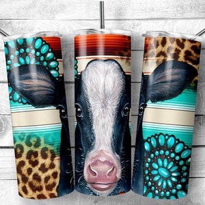 Cow Western Tumbler 20 oz Skinny Tumbler