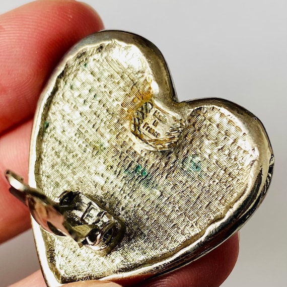 Authentic vintage YSL heart shaped earrings - image 8