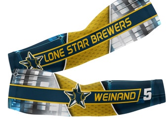 Pre-Designed - LONE STAR BREWERS Arm Sleeve (Spark Design) - Add Your Name & Number!
