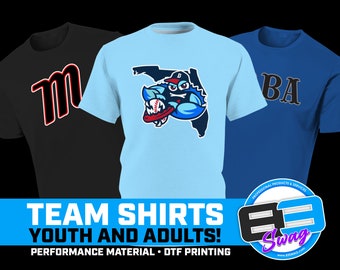 Sport Team Fan Shirts - Lightweight Dry Fit Material!