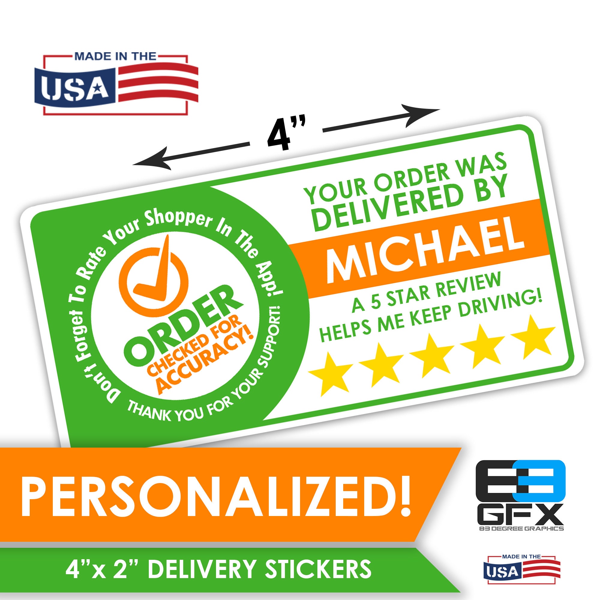 Personalized 4x2 order Checked 5 Star Rating - Etsy New ...