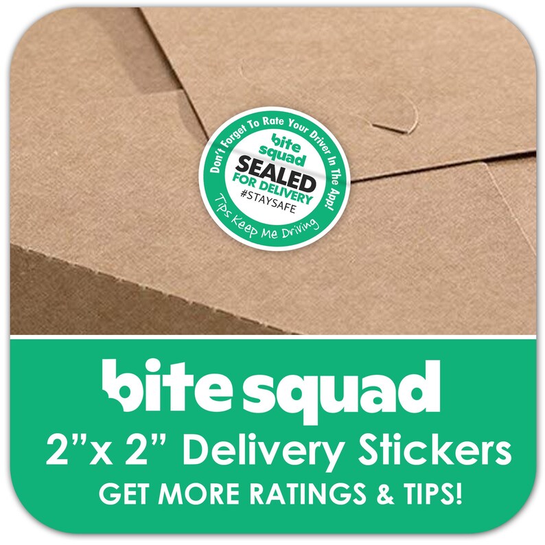 Bite Squad 2x2 Sealed For Delivery Box/Bag Etsy