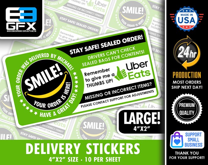 Personalized Doordash Themed Delivery 4x2 5 Star Etsy