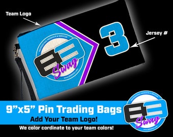 9"x5" Ballpark Pouch (Great for Pin Trading) - Supply Your Own Team Logo or Artwork!