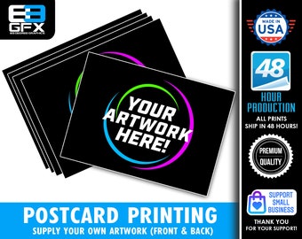 Professional Press Printing  (Multiple Sizes) Single or Double Sided  Coated Gloss or Uncoated Matte 16pt Stock - Upload Your Own Artwork!