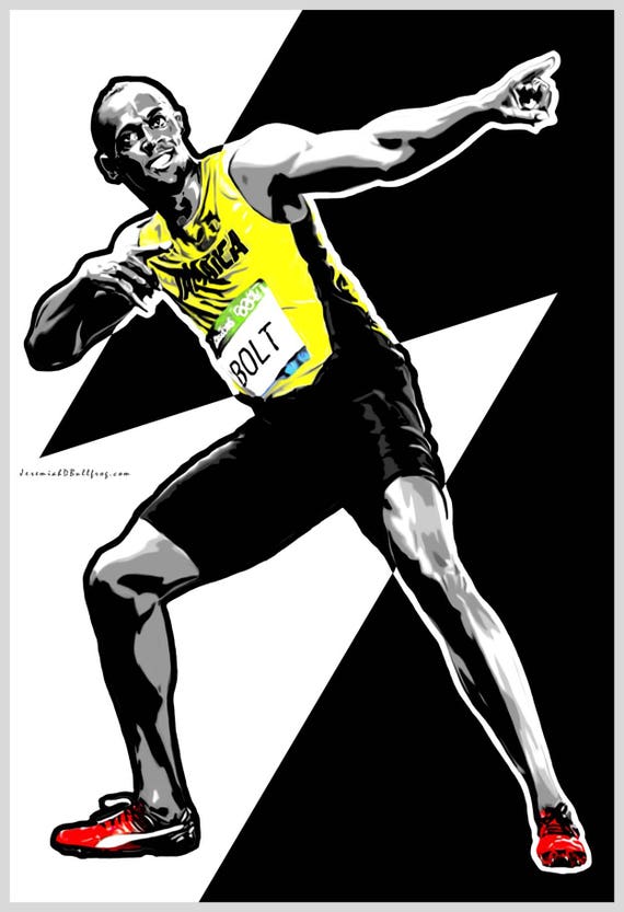 Usain Bolt Olympic Athlete Large Wall Art Poster Print