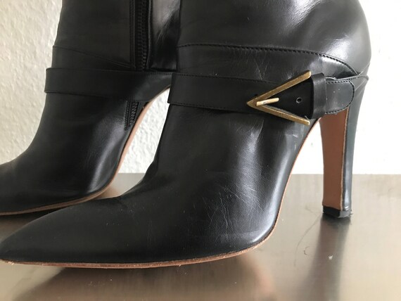 ALAIA Stunning Black Leather boots Vintage - image 6