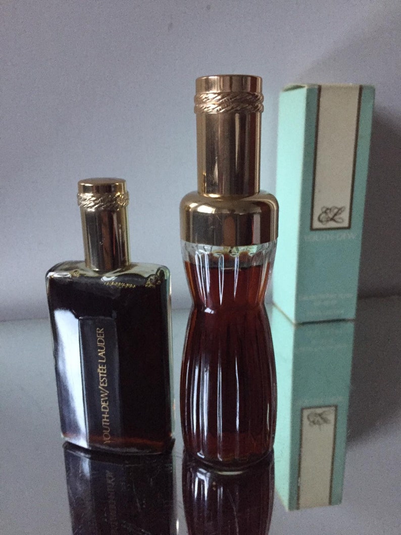 Set of 2 YOUTH DEW Estée Lauder vintage bath oil & eau de Etsy