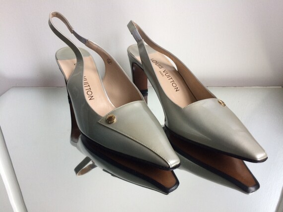 Vintage Louis Vuitton Shoes  in Silver patent lea… - image 2