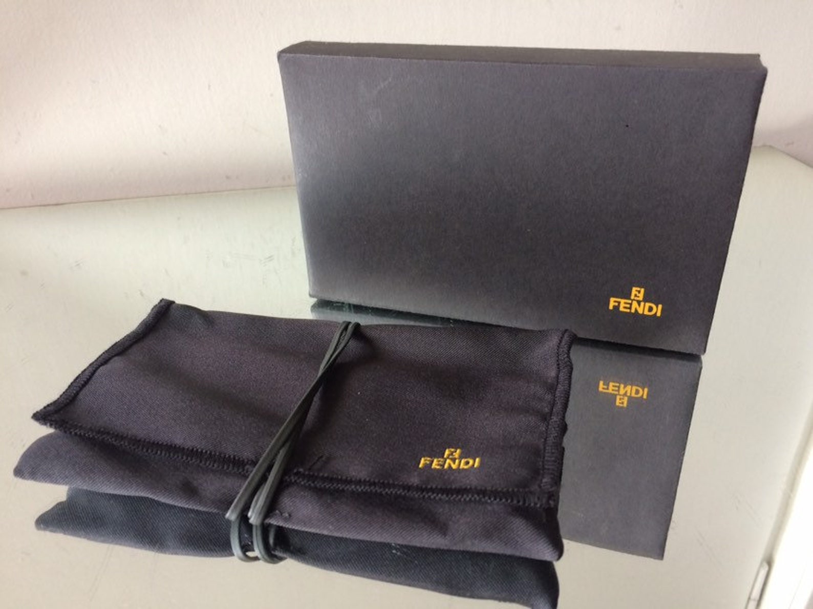 FENDI Vintage Card Holder Monogram With Original Dustbag Box Etsy