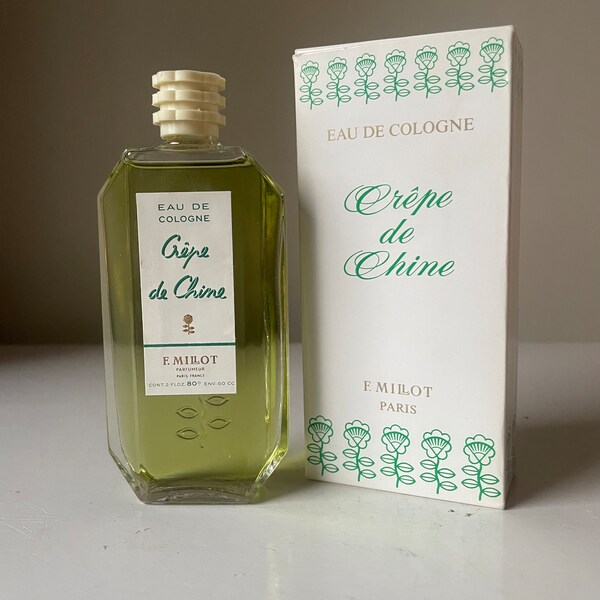 CREPE de CHINE Eau de Cologne vintage F. Millot 60 ml