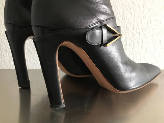 ALAIA Stunning Black Leather boots Vintage - image 2