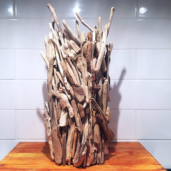 Driftwood Encased Large Hurricane Vase Etsy