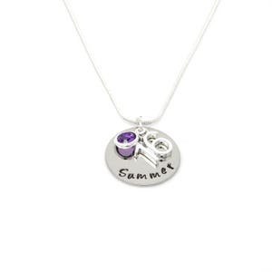 Personalised 16th Birthday Birthstone Necklace Gift Boxed image 1