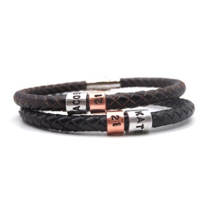 21st Birthday Personalised Leather Bracelet Gift Boxed Etsy