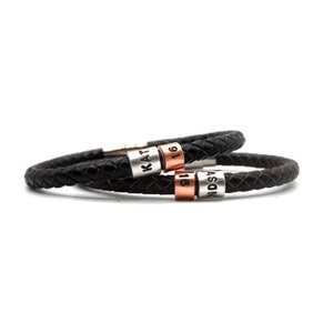 16th Birthday Personalised Leather Bracelet – Gift Boxed