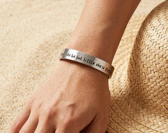 Though she be but little she is fierce bangle, Gift Boxed