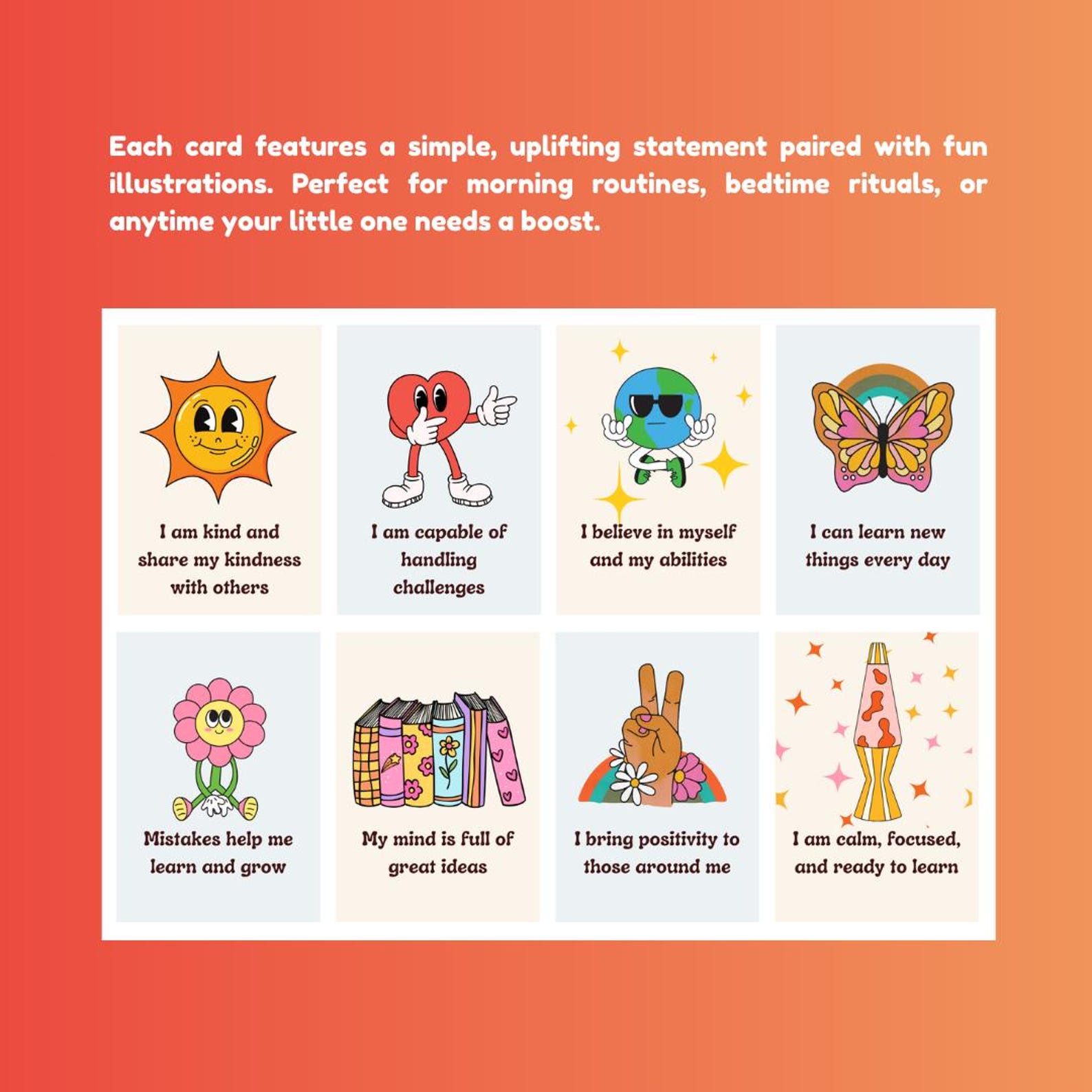 Editable Daily Affirmation Cards Printable | Positive Parenting Tool ...