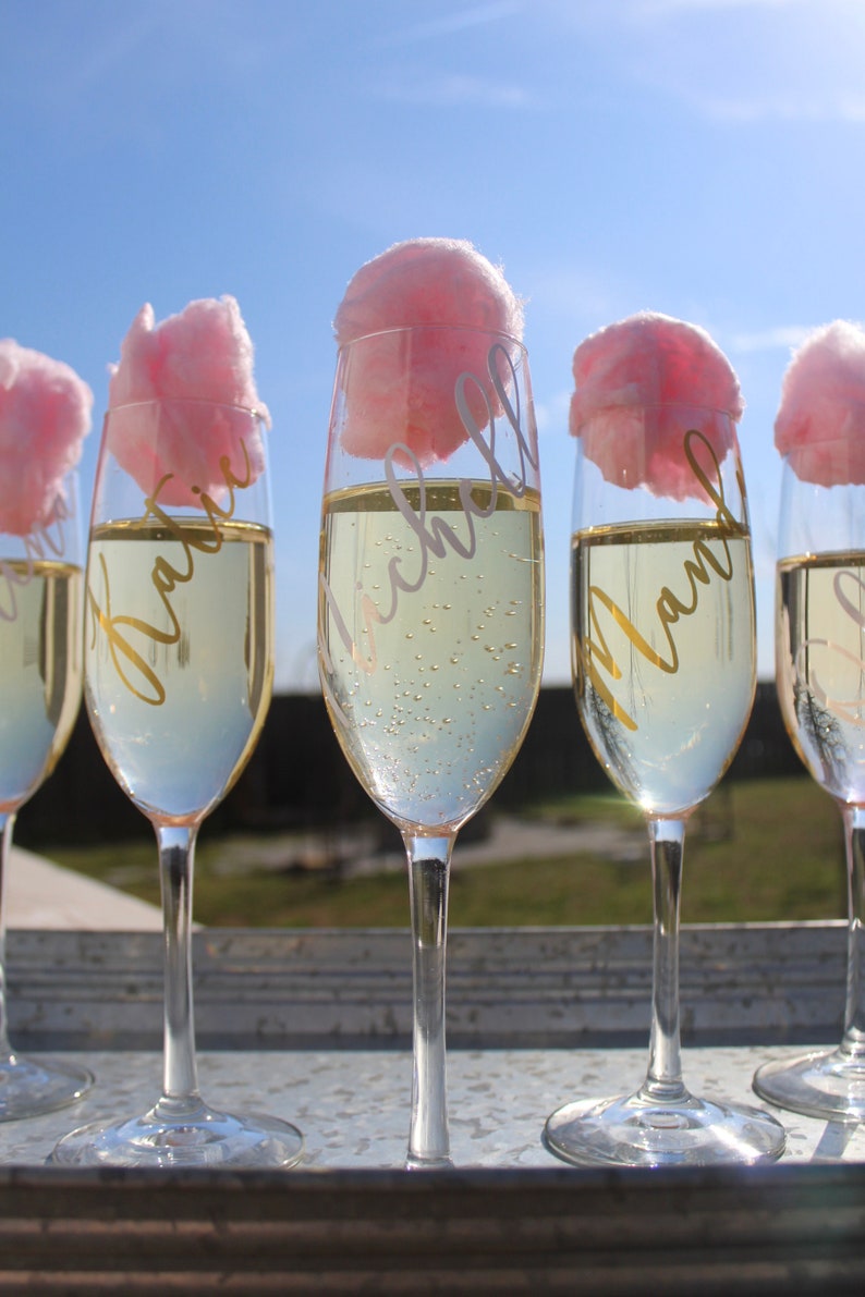 Champagne Flutes Bridesmaid Custom Bridesmaid Gifts Custom Etsy