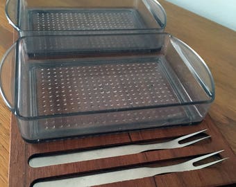Bandeja de condimentos vintage, estilo danés moderno, MCM, hygge, regalo para anfitriona, tabla de charcutería Luthje