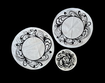 Laurids Lonborg Placemats Black and White Mid Century Placemats