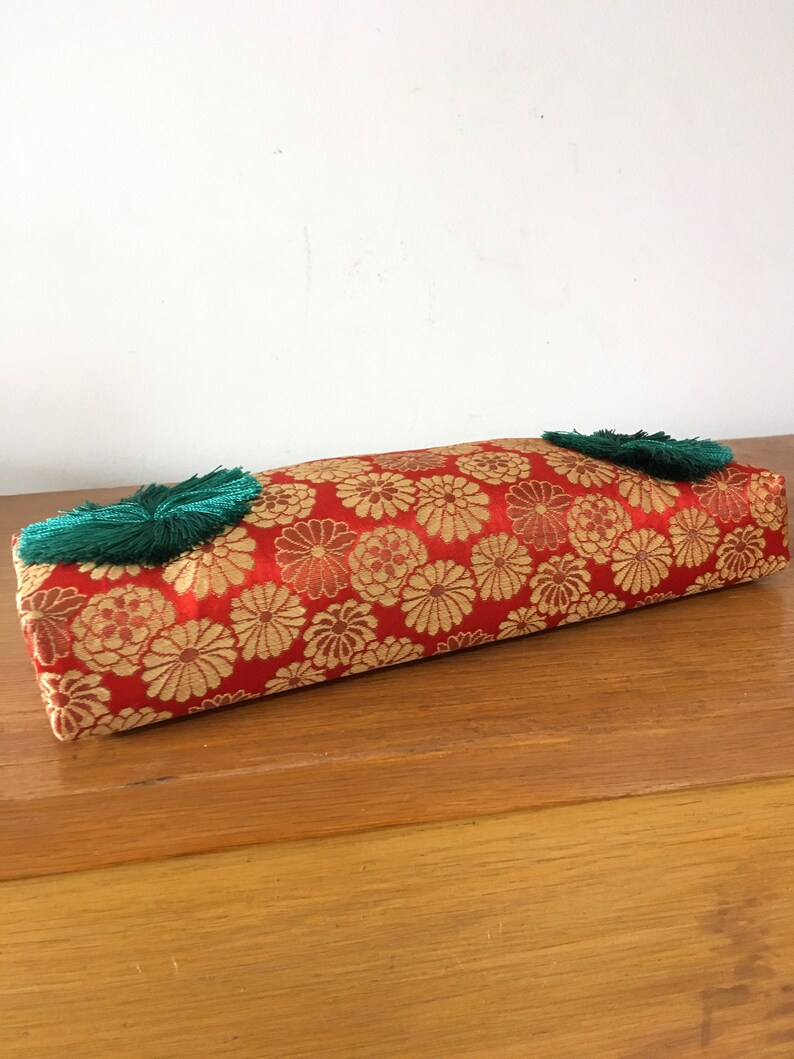 Vintage Japanese Pillow / lumbar pillow arm rest geisha Etsy