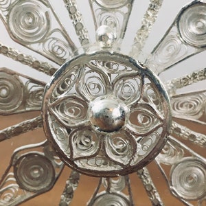 Kornak Wheel from Sun Temple India Orissa, Odissa Silver Filigree Kornak Buddhist Hindu Sacred Object Dharma Yoga FREE SHIPPING image 4