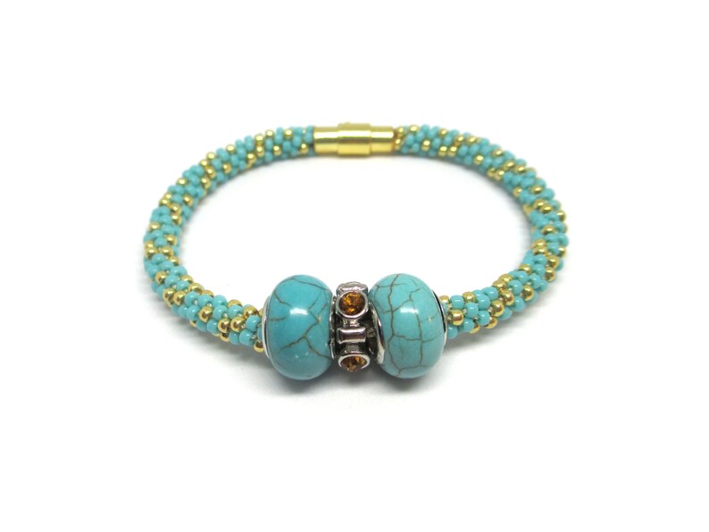 65/% OFF Turquoise Bracelet Turquoise and Gold Jewelry Boho Bracelets Seed Bead Bracelets Bead Bracelets Gift For Her Boho Jewelr