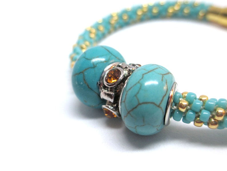 65/% OFF Turquoise Bracelet Turquoise and Gold Jewelry Boho Bracelets Seed Bead Bracelets Bead Bracelets Gift For Her Boho Jewelr