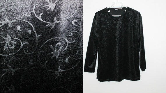 black velvet evening top