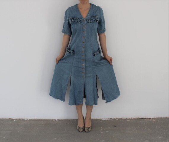 baggy denim dress