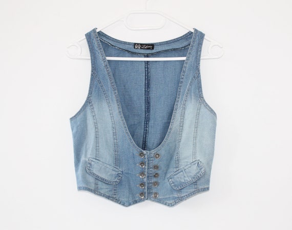 western denim vest