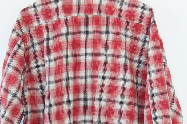 90s Plaid Shirt Mens Medium Tartan Shirt Lumberjack Button Down Shirt Womens XL Checkered Oversize Lumber Shirt Long Sleeve Flannel Shirt M