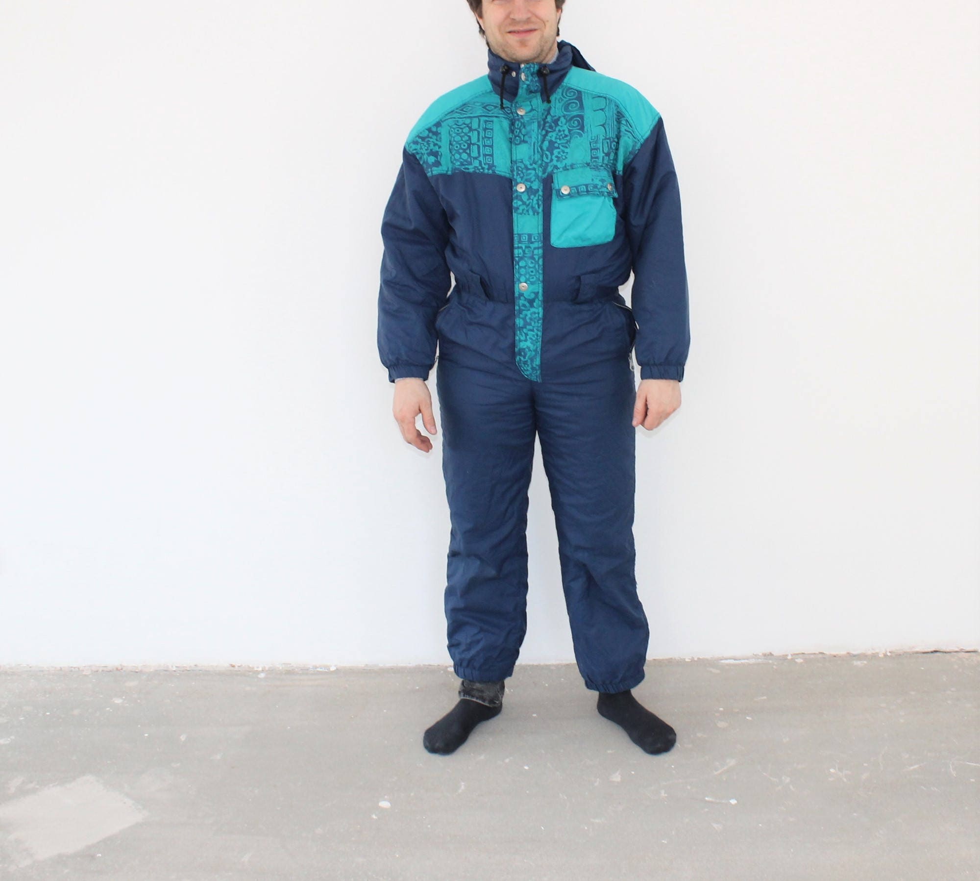 80s One Piece Ski Suit Retro Snow Suit 