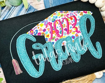 2023 Grad Applique/Embroidery Design - Hand Lettered Design