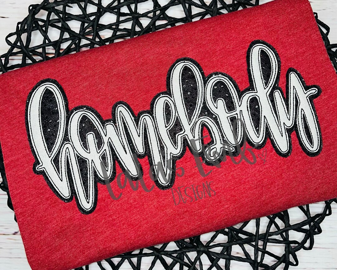 Homebody Double Stack Applique Design Hand Lettered Design Instant ...