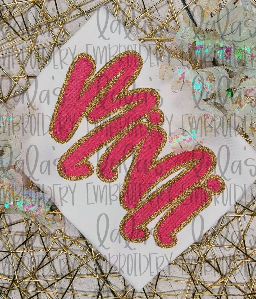 Mini Double Stack Applique Design - Hand Lettered Design ** Instant ...