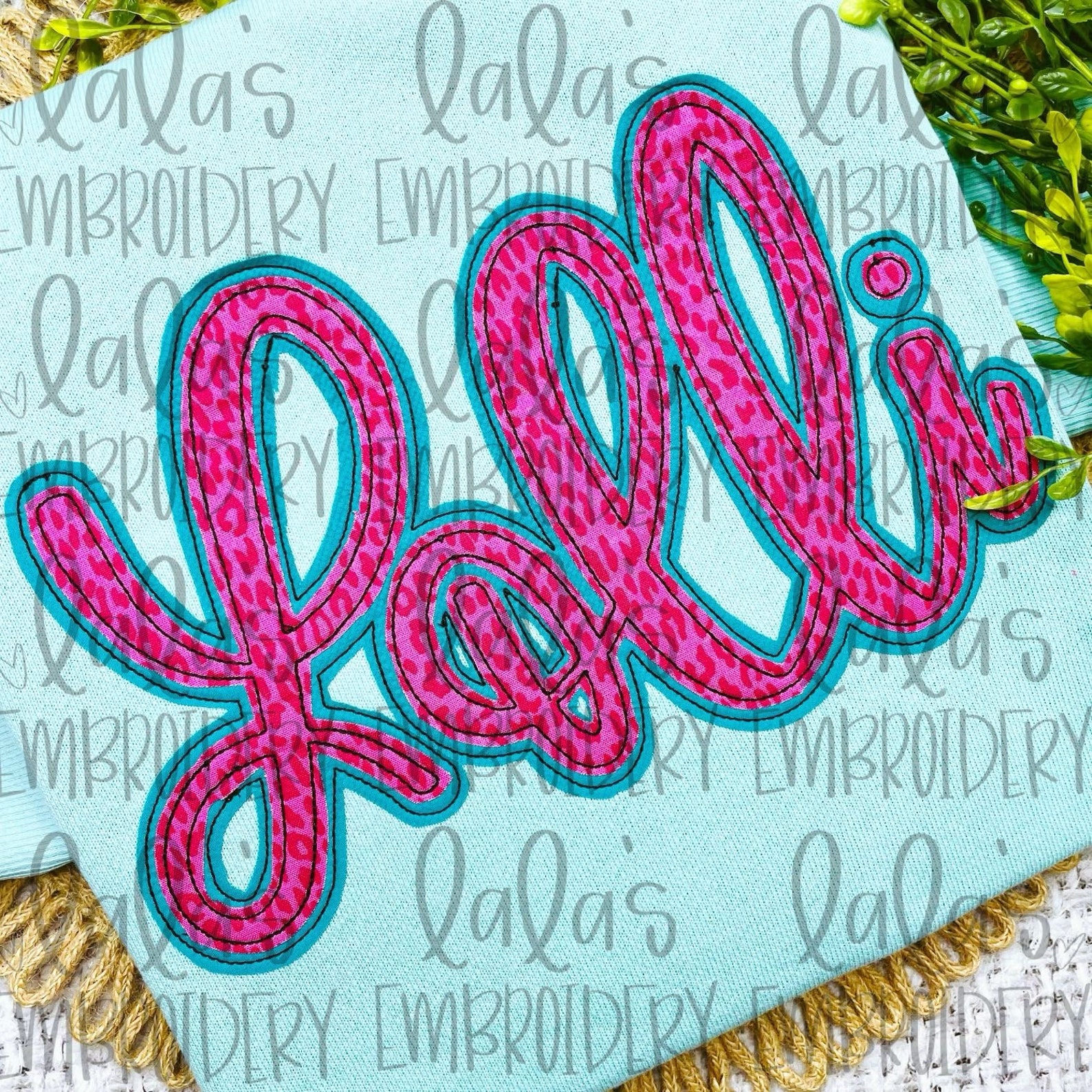 Lolli Double Stack Applique Design - Hand Lettered Design - Etsy