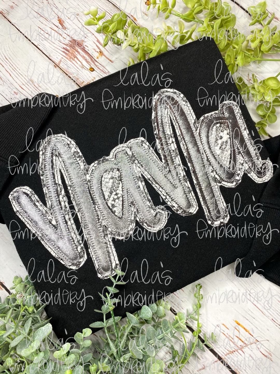 Nana Double Stack Applique Design - Hand Lettered Design - Etsy
