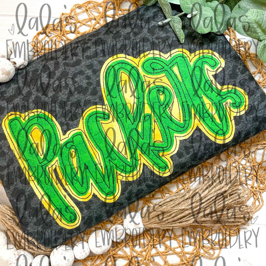 Packers Double Stack Applique Design - Hand Lettered Design - Etsy