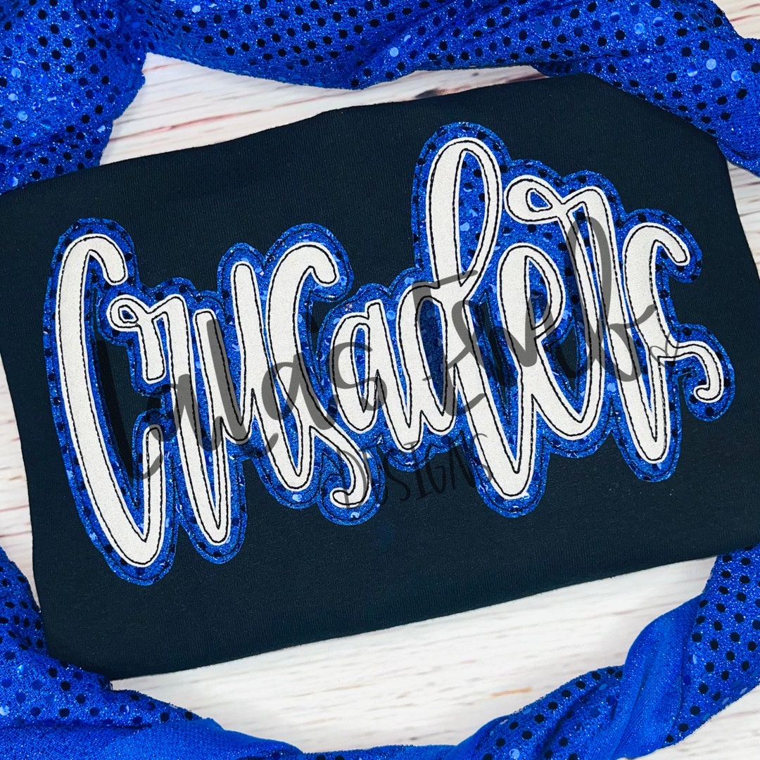 Crusaders Double Stack Applique Design - Hand Lettered Design ...