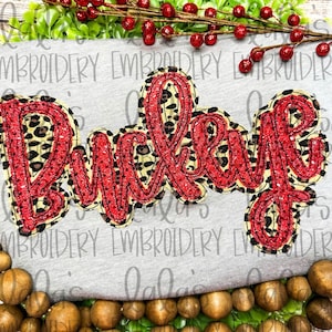 Buckeye Double Stack Applikation/Broderi Design - Handbokstäver Design ** Direkt Nedladdning **