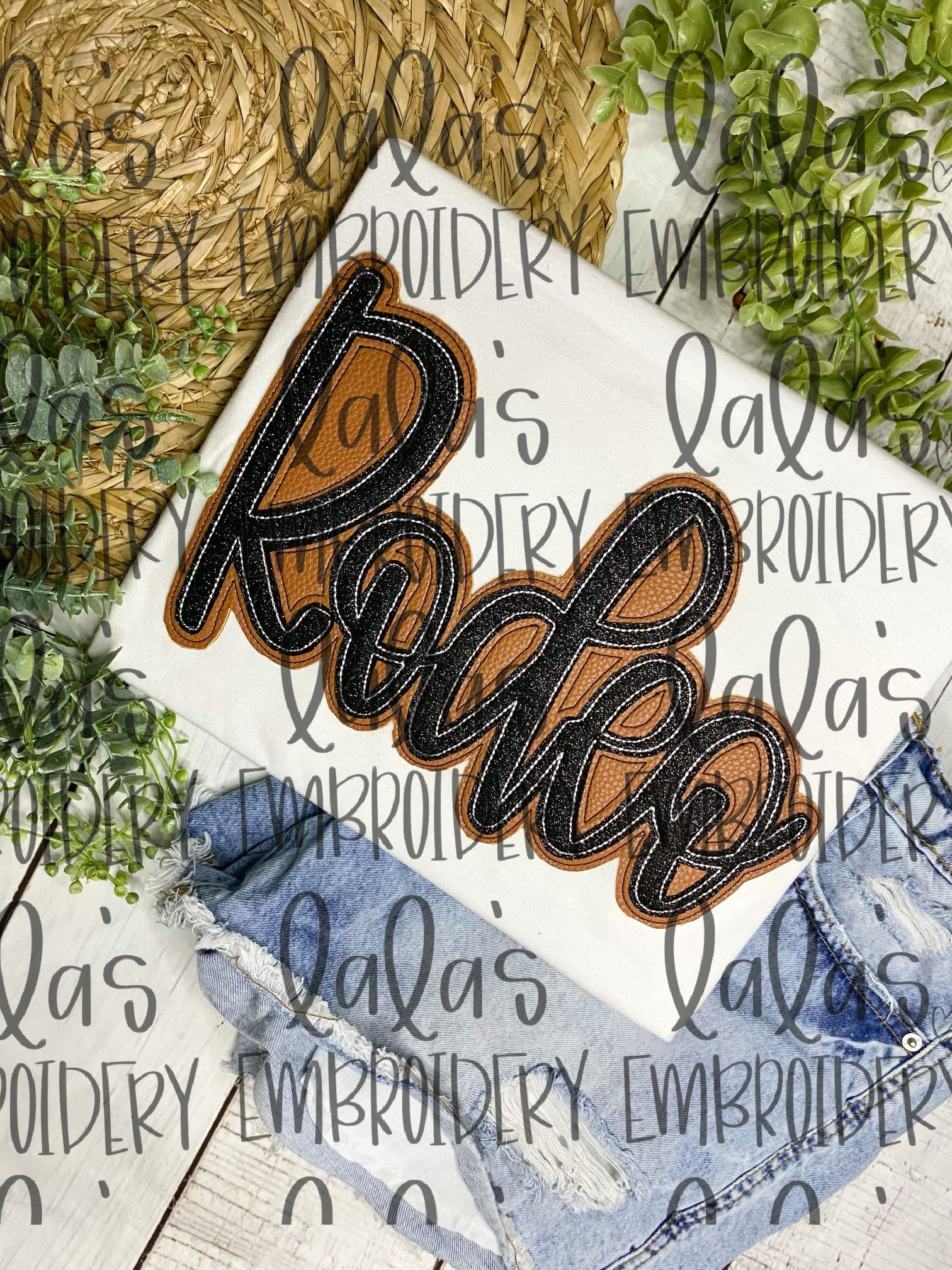 RODEO Double Stack Applique/embroidery Design - Hand Lettered Design ...