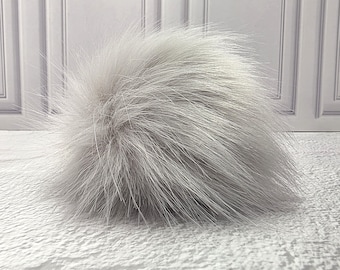 5" Precut Square Dense Long Pile  Faux Fur Fabric Silver Lilac For Poms and Gnome Beards