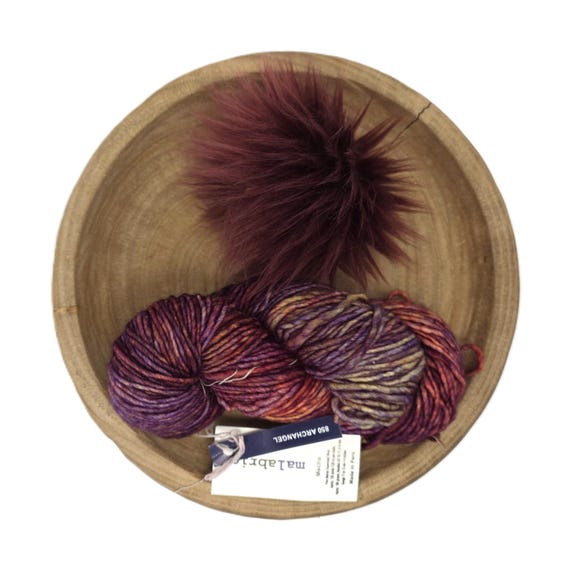 Malabrigo Mecha Archangel Faux Fur Pom Pom Hat Kit