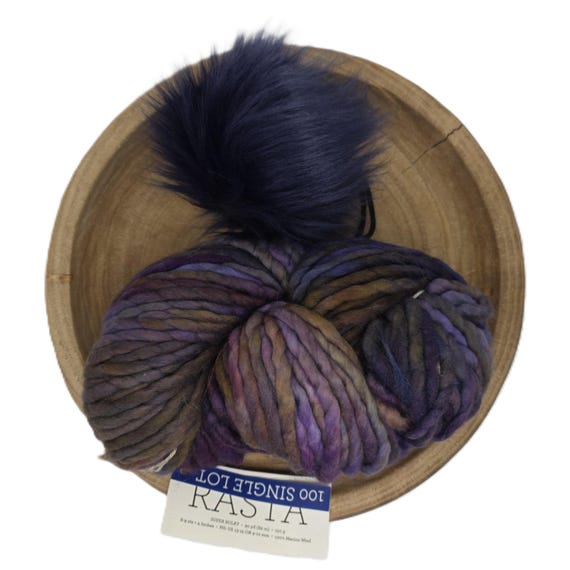 Malabrigo Rasta Unique Color Faux Fur Pom Kit